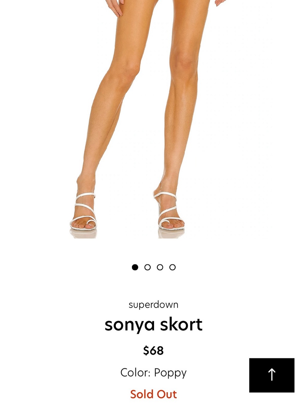 Superdown Red Skort - Picture 2 of 5